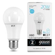 Изображение товара Лампа Gauss Elementary A60 20W 1750lm 6500K E27 (10шт.)