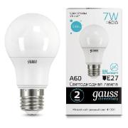 Изображение товара Лампа Gauss Elementary A60 7W 540lm 4100K E27 LED  (10 шт.)