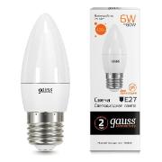 Изображение товара Лампа Gauss Elementary Свеча 6W 420lm 3000K Е27 LED  (10 шт.)
