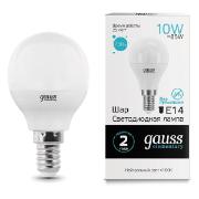 Изображение товара Лампа Gauss Elementary Шар 10W 730lm 4100K Е14 LED