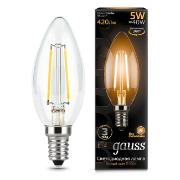 Изображение товара Лампа Gauss Filament Свеча 5W 420lm 2700К Е14 LED