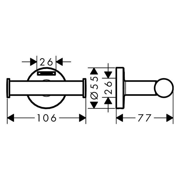 Изображение товара Крючок Hansgrohe Logis Universal 41725000