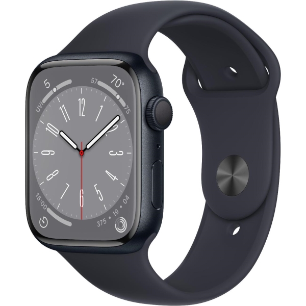  Смарт-часы Apple Series 8 GPS 45mm Midnight Aluminium(MNP13/MNP83)