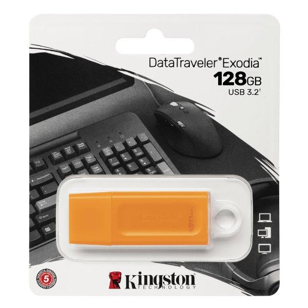 Изображение товара Флеш-диск Kingston DataTraveler Exodia 128GB USB3.2 Orange (KC-U2G128-7GO)