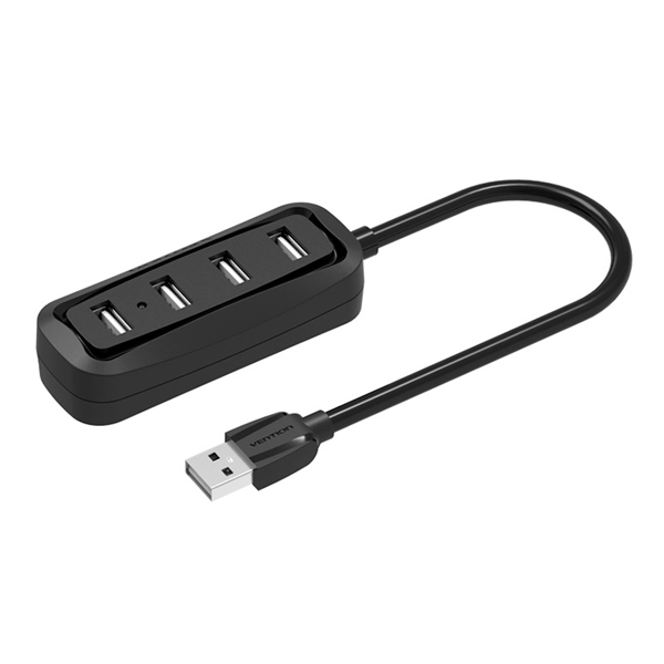 фото Разветвитель для компьютера vention usb 2.0 на 4 порта 1м black (vas-j43-b100)