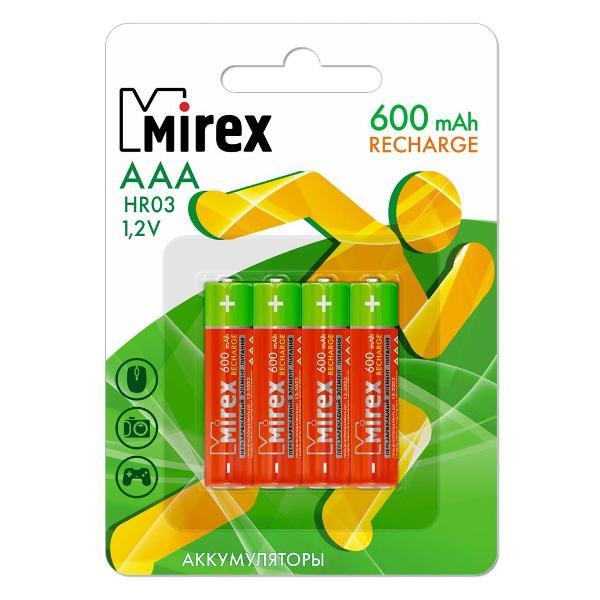 Изображение товара Аккумулятор Mirex HR03 600 Изображение товара Аккумулятор Mirex HR03 600