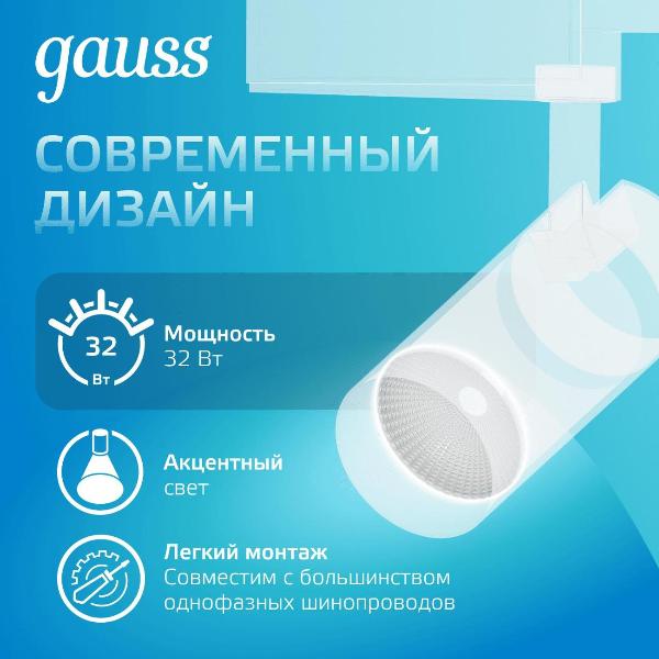Изображение товара Трековый светильник Gauss TR072