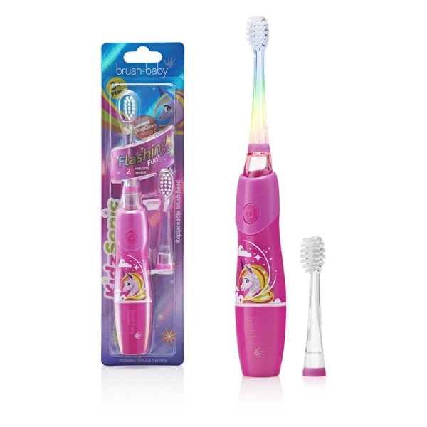 Электрическая зубная щетка Brush-Baby KidzSonic BRB188 Pink