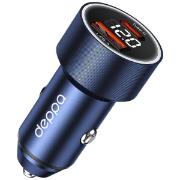 Изображение товара Автомобильное зарядное устройство Deppa USB A + USB-C 75W синее (11216)