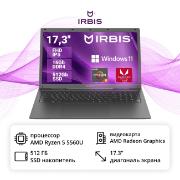 Изображение товара Ноутбук Irbis 17NBC2006/17.3"/AMD Ryzen 5 5560U/16/512/Win/Black