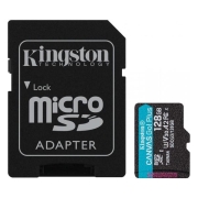 Изображение товара Карта памяти Kingston Canvas Go Plus Class 10 UHS-I U3 128GB + ADP