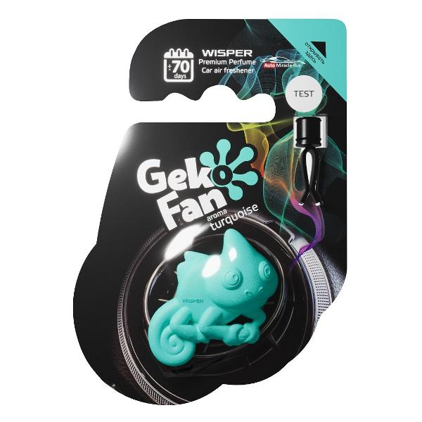 Изображение товара Автомобильный ароматизатор Wisper GEKO FAN TURQUOISE