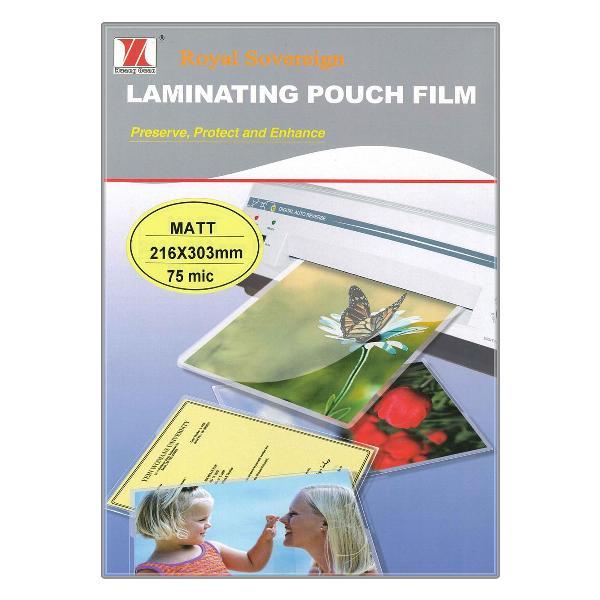 Изображение товара Плёнка для ламинирования Royal Sovereign матовая (А4) 75мкм