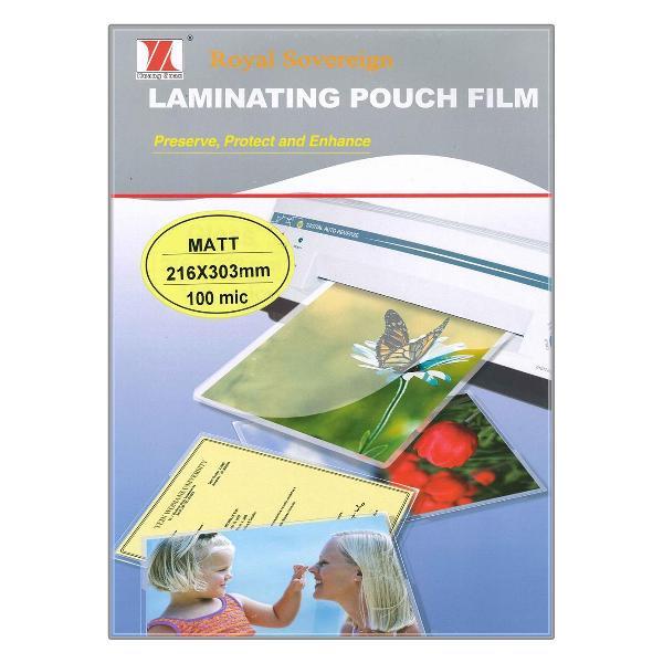 Изображение товара Плёнка для ламинирования Royal Sovereign матовая (А4) 100мкм