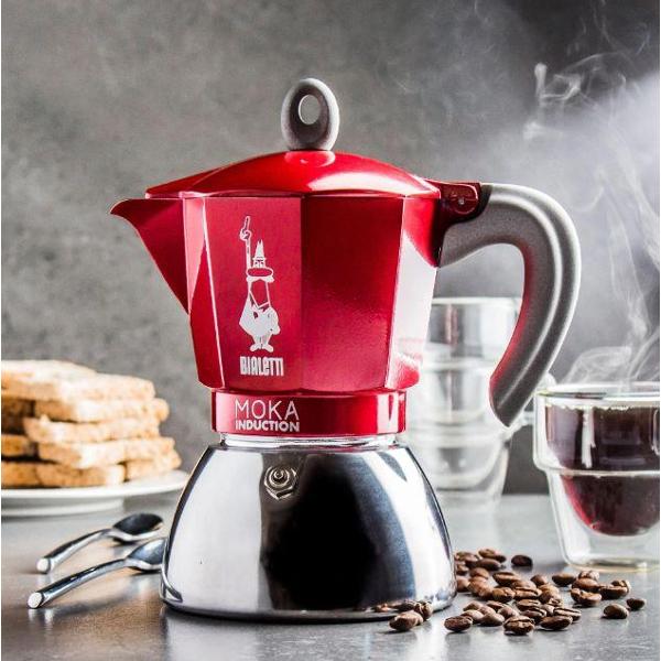 Изображение товара Кофеварка гейзерная Bialetti Moka Induction 6946 красная