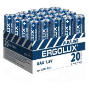 Изображение товара Мизинчиковые батарейки Ergolux Alkaline BP20 LR03 ААА 1.5В 20 шт.