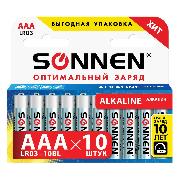 Изображение товара Батарейка алкалиновая (щелочная) Sonnen 451089 AAA 10 штук