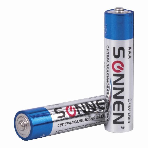 Изображение товара Батарейка алкалиновая (щелочная) Sonnen 451096 AAA 4 штуки