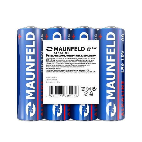 Изображение товара Батарейка алкалиновая (щелочная) Maunfeld MBLR6-SR40 AA 4 шт.