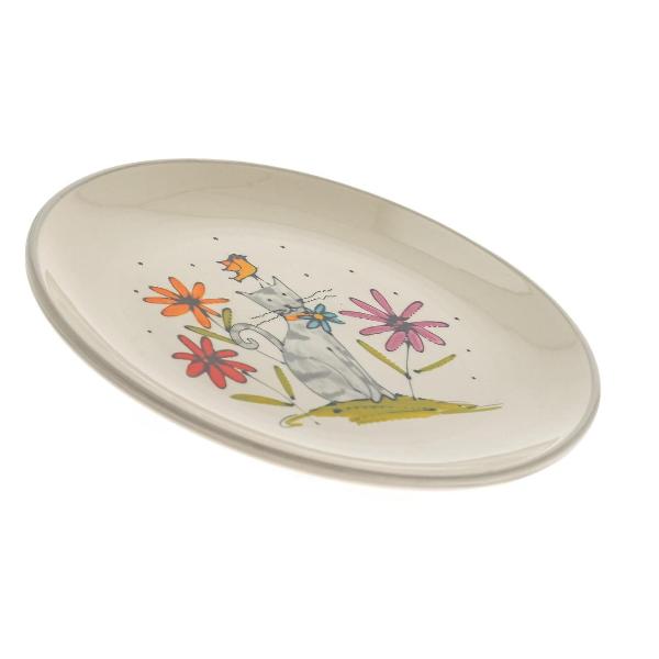 Изображение товара Декоративное блюдо Elrington 208-07015 Серый Кот