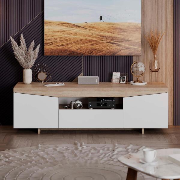 Изображение товара Тумба Трия Тип 1 Белый Ясень-Дуб Сонома