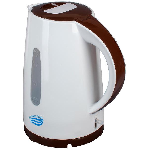 Изображение товара Электрочайник Великие Реки Томь-1 белый/коричневый
