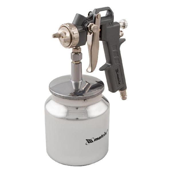 Изображение товара Краскопульт Matrix пневматический 0.75л, сопла 1.2/1.5/1.8 мм (57317)