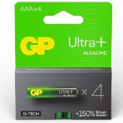 Изображение товара Батарейки GP ААА мизинчиковые алкалиновые Ultra Plus Alkaline, набор 4 шт (24AUPA21-BC4)