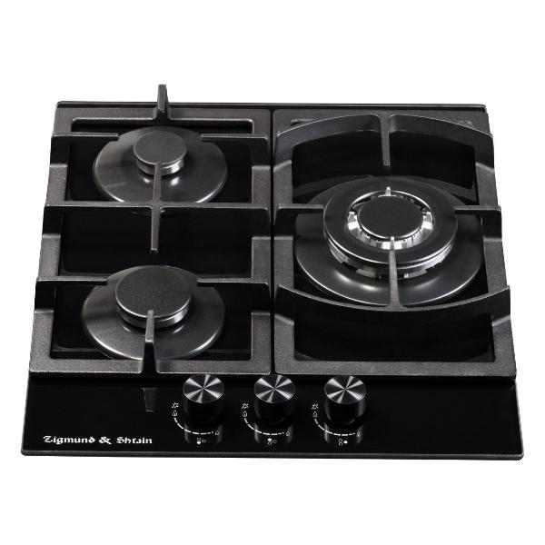 Изображение товара Встраиваемая газовая панель независимая Zigmund & Shtain m26.4 черная