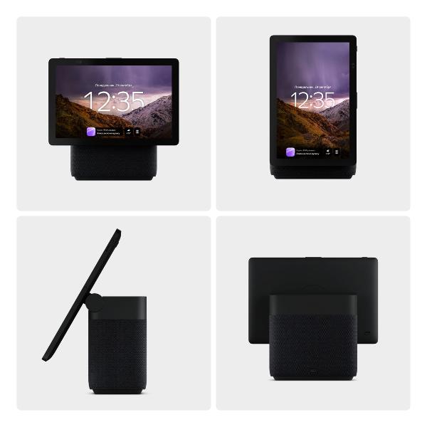 Изображение товара Умная колонка Яндекс Станция Дуо Макс с Алисой на YaGPT, с Zigbee, черный (60Вт) (YNDX-00055BLK)