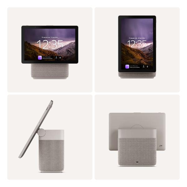 Изображение товара Умная колонка Яндекс Станция Дуо Макс с Алисой на YaGPT, с Zigbee, бежевый (60Вт) (YNDX-00055BIE)