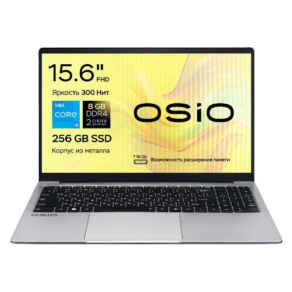 Ноутбук OSiO FocusLine F150i-006/15.6"/Core i5-1155G7/8/256/noOS/Grey