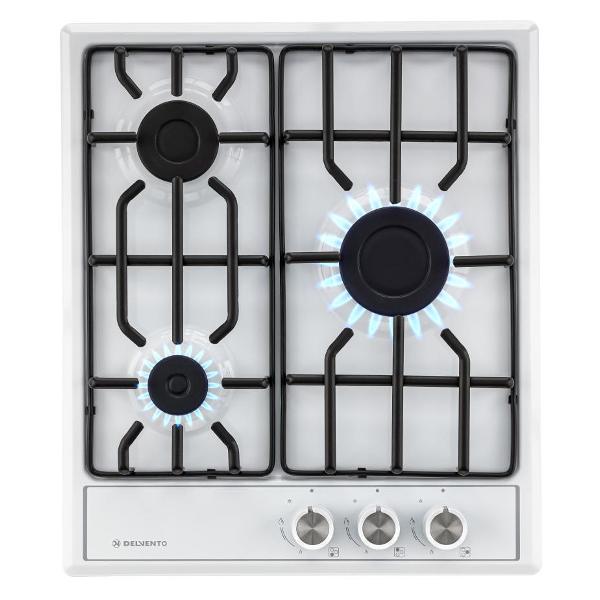 Встраиваемая газовая панель независимая Delvento V45V30W088 белая V45V30W088 белая