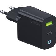 Изображение товара Сетевое зарядное устройство Deppa USB-C+USB A 33W черный (11430)