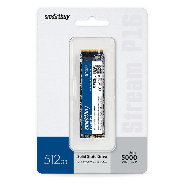 Изображение товара SSD накопитель Smartbuy Stream P16 512GB TLC NVMe PCIe4 SBSSD512-STP16-M2P4