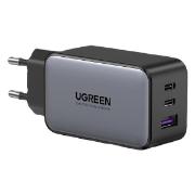 Изображение товара Сетевое зарядное устройство uGreen CD244 (10335) Nexode USB-A+2*USB-C 65W GaN Tech Fast Charger EU