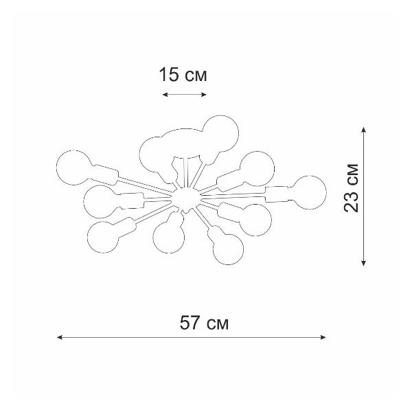 Изображение товара Люстра Vitaluce 10 ламп E27 макс. 40Вт 30 м2 (V4261-0/10PL)