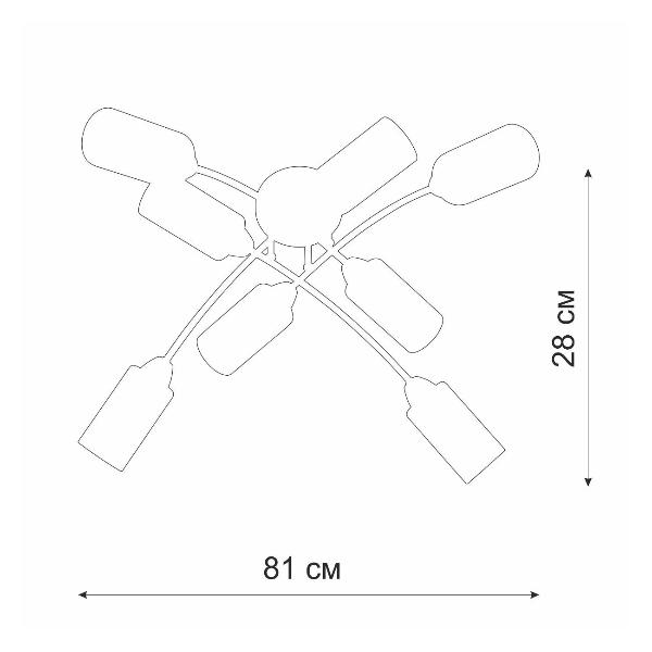 Изображение товара Люстра Vitaluce 8 ламп E27 макс. 60Вт (V4188-7/8PL)