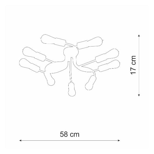 Изображение товара Люстра Vitaluce 9 ламп 27м2 Е27 макс. 60Вт (V4449-1/9PL)
