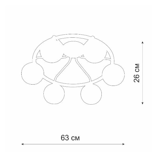 Изображение товара Люстра Vitaluce 6 ламп E27 макс. 60Вт (V4308-0/6PL)