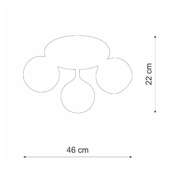 Изображение товара Люстра Vitaluce 3 лампы 9м2 Е27 макс. 60Вт (V4311-1/3PL)