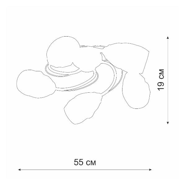 Изображение товара Люстра Vitaluce 5 ламп E27 макс. 40Вт 15 м2 (V4927-7/5PL)
