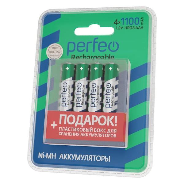 Изображение товара Аккумуляторные батарейки Perfeo AAA 1100mAh