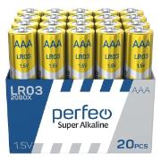 Изображение товара Батарейка алкалиновая (щелочная) Perfeo ААА LR03 20 шт