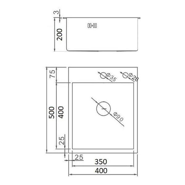 Изображение товара Мойка кухонная Wisent WS34050B/WGER019B