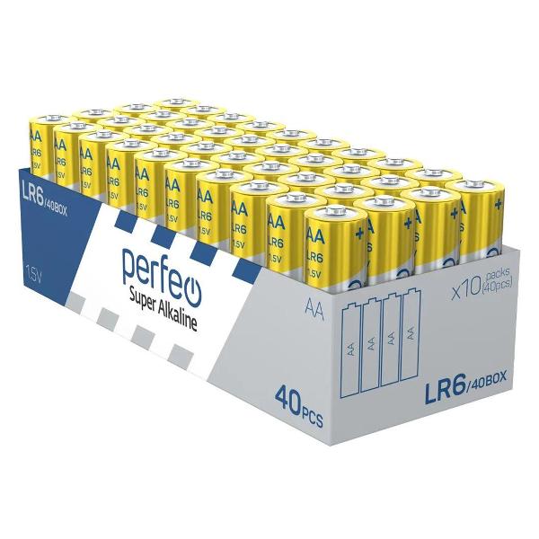 Изображение товара Батарейка алкалиновая (щелочная) Perfeo АА LR6 40шт