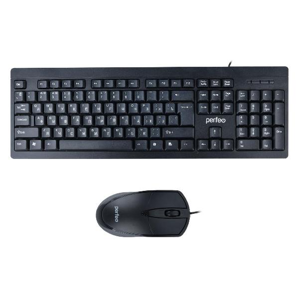 Проводной набор клавиатура с мышью Perfeo Tandem PF_B3411