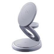 Изображение товара Беспроводное зарядное устройство Deppa 22 Вт 3 в 1 MagSafe Rotation QI (23161)