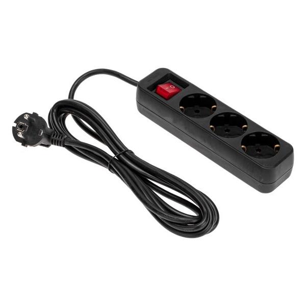 Изображение товара Удлинитель Rexant Standard 3 гнезда 3 м 3500 Вт с/з с вык (13-4019)