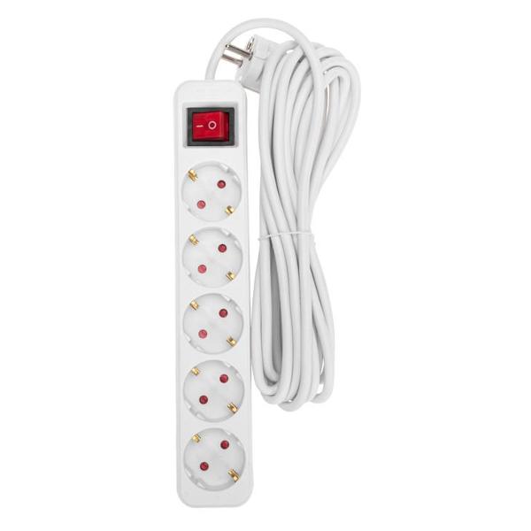 Изображение товара Удлинитель Rexant Standard 5 гнезд 5 м 3500 Вт с/з с вык (13-4033)